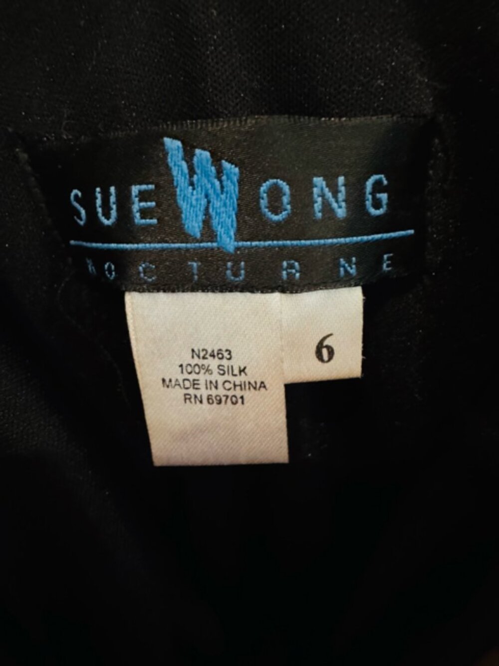 Sue Wong Nocturne 100% Silk Beaded Sequin Maxi Gown Bergdorf Goodman Size 6 - Picture 5 of 7